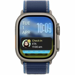 Apple Watch Ultra 3 Smart Watch - 49 mm Case Height - 44 mm Case Width - Natural Case Color - Blue, Bright Blue Band Color