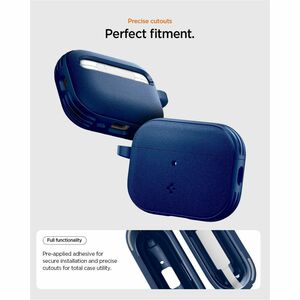 Spigen Vault Carrying Case Apple AirPods Pro 3 - Navy Blue - Drop Resistant, Anti-slip - Polycarbonate, Thermoplastic Poly