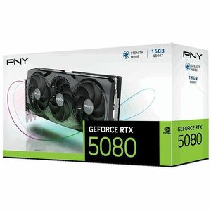 PNY NVIDIA GeForce RTX 5080 Graphic Card - 16 GB GDDR7 - 7680 x 4320 - 2.30 GHz Core - 2.62 GHz Boost Clock - 256 bit Bus 