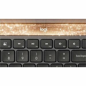 Logitech Signature Slim Solar+ K980 Keyboard - Full-size - Wireless Connectivity - USB Type A, USB Type C Interface - Germ