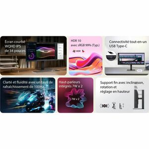 LG Ultrawide 34U650A-B 34 Zoll Klasse WQHD Gekrümmter Bildschirm LCD-Monitor - 21:9 Format - 86,4 cm (34 Zoll) Viewable - 