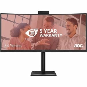 AOC E4 CU34E4CW. Display diagonal: 86.4 cm (34"), Display resolution: 3440 x 1440 pixels, HD type: UltraWide Quad HD, Disp