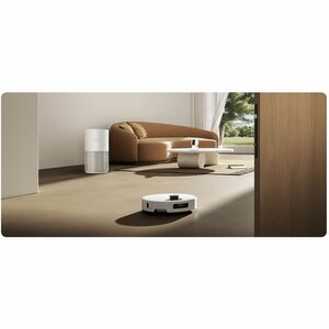 MI OV31GL Cordless Robot Vacuum Cleaner - White - 2.50 L Dust Capacity - 4 L Water Tank Capacity - Brush, Mop Pad - Carpet