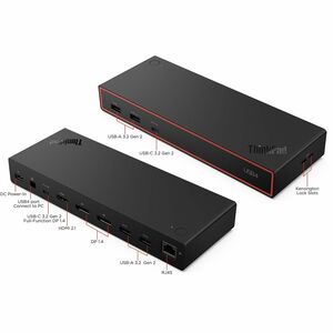 Lenovo ThinkPad 5000 USB4 Docking Station for Monitor, Notebook - Charging Capability - 100 W - Eclipse Black - 4 Displays