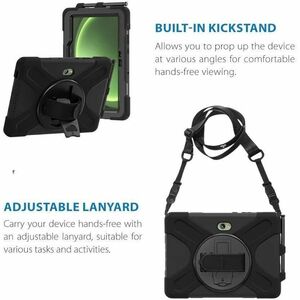 Strike Rugged Carrying Case Samsung Galaxy Tab Active5 Pro Tablet - Drop Resistant, Scratch Resistant, Disinfectant Resist