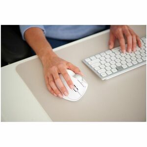 Kensington Pro Fit™ Ergo TB550 Trackball - Optical - Wireless - Bluetooth/Radio Frequency - 2.40 GHz - Rechargeable - Whit