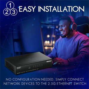 TRENDnet TEG-S351 5 Ports Ethernet Switch - 2.5 Gigabit Ethernet - 2.5GBase-T - TAA Compliant - 2 Layer Supported - 4.50 W