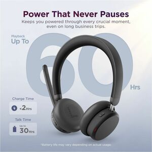 Cuffie Lenovo 6550 Wireless Over-the-head Stereo - Nero - Microsoft Teams Certification - Binaural - Circumaurale - 3000 c