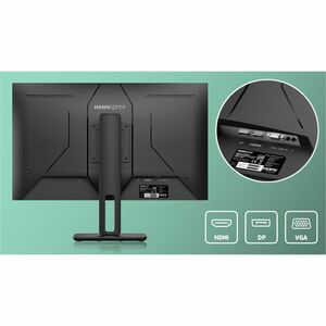 Hannspree HP271PJB 27" Class Full HD LED Monitor - 16:9 - 68.6 cm (27") Viewable - In-plane Switching (IPS) Technology - W