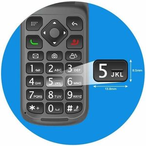 Opel Mobile TouchFlip 4 GB Feature Phone - 2.8" - 512 MB RAM - 4G - Grey - Flip - Unlocked - Front Camera: 300 Kilopixel -