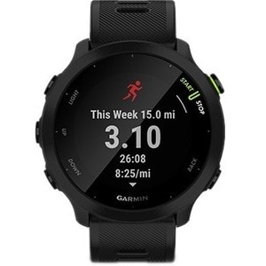 Garmin Forerunner 55 Smartwatch - 42 mm Case Height - 42 mm Case Width - Nero Colore della struttura - Silicone Band Mater