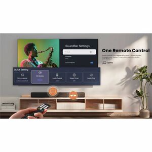 Hisense HS1000 2.0 Bluetooth Barra de Sonido - 120W RMS - Negro - Montaje en pared - 40Hz a 20kHz - Dolby Digital, Dolby D