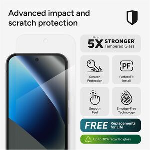 invisibleSHIELD Glass Elite Aluminosilicate Glass, Tempered Glass Screen Protector for Google Pixel 10a - For P-OLED Smart