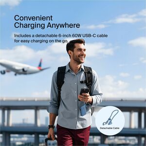 Belkin BoostCharge Power Bank - For Smartphone, Tablet PC, iPhone, iPad mini, iPad Pro - 10000 mAh - 20 W - USB Type-C Con