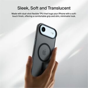 Belkin SheerForce Grip Series Case for iPhone Air - For Apple iPhone Air Smartphone - Anti-slip textured - Black - Translu