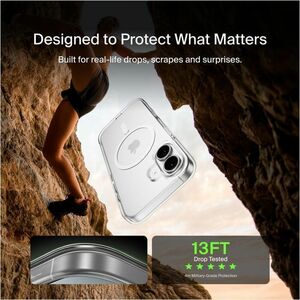 Belkin SheerForce Clear Series Case for iPhone 17 - For Apple iPhone 17 Smartphone - Textured Side - Clear - Glossy - Yell