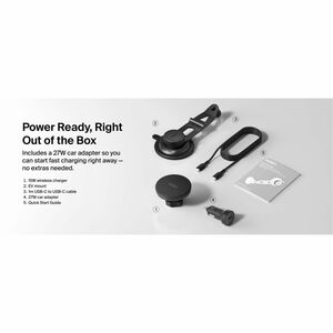 Belkin BoostCharge Induktionsladegerät - für iPhone, Smartphone - Eingangsstecker: USB - Qi2-zertifiziert, Schnellaufladun