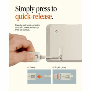 Spigen DA30S-LS Adjustable Phone Strap - Loop Attachment - Stone - Nylon, Fabric