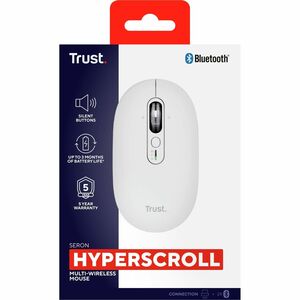 SERON HYPSCROLL SLIM WRLS MOUSE WHT
