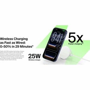Belkin UltraCharge Induktionsladegerät - Weiß - für iPhone, AirPod, Smartphone, Ohrhörer, Qi2-fähiges Gerät - Eingangsstec