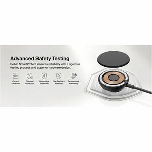 Belkin UltraCharge Induction Charger - Black - For iPhone - Input connectors: USB - Magnetic, Qi2 Certified, Magnetic Alig