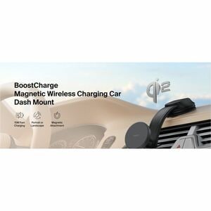 Belkin BoostCharge Smartphone, Car, iPhone SmartPhone Holder - Landscape - Aluminium Alloy - 1 - Magnetic, Wireless Chargi