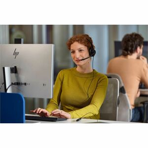 Poly Mission 400 415 Kabel Kopfbügel, Auf den Ohren Mono Headset - Schwarz - Microsoft-Teams-Zertifizierung - Monaural - O