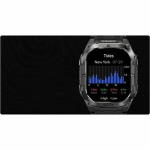 Kospet TANK M4C Smart Watch - Square Case Shape - Silver Body Color - Stainless Steel, Zinc Alloy Case Material - Silicone