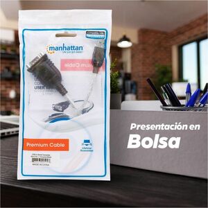 Manhattan 45 cm Serial/USB Data Transfer Cable - Cable for Modem, Camera, Label/Receipt Printer, Card Reader, Bar Code Rea