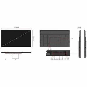 ViewSonic ViewBoard CDE86G3-1C 85.6" LCD Digital Signage Display - 24 Hours/7 Days Operation - Energy Star - Thin Film Tra