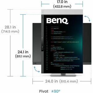 Monitor LED BenQ RD280UG 711,2 mm (28"") Classe 4K UHD - 3:2 - 71,6 cm (28,2"") Viewable - Tecnologia In-plane Switching (