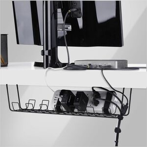 StarTech.com Cable Routing - Black - 1 - TAA Compliant - Cable Management Tray - 614.7 mm Length - Steel, Metal