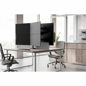 Neomounts NERO Mounting Arm for Monitor, Display - Black - Height Adjustable - 4 Display(s) Supported - 25.4 cm to 81.3 cm