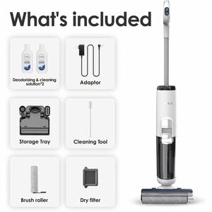 Tineco iFLOOR 5 Breeze Aspirapolvere a bastone 2 in 1 Batteria Secco e bagnato Senza sacchetto Bianco, Nero