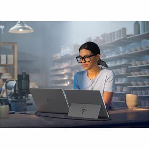 HP 514pn 14" Class WQXGA LED Monitor - 16:10 - Silver - 36.3 cm (14.3") Viewable - In-plane Switching (IPS) Black Technolo