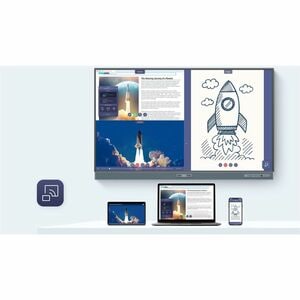 BenQ Board Pro RP7505 1905 mm 4K UHD LCD Collaboration Display - ARM Cortex A78 + A55 - 16 GB - Ultra Precision Infrared -
