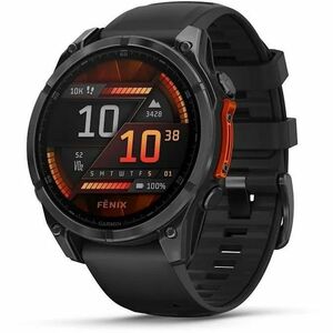 Garmin fēnix 8 Smartwatch - Rotondo Case Shape - Slate Grigio Colore del Case - Nero Colore cinturino - Titanio Materiale 