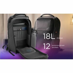 Lenovo Click-Go Tasche (Rucksack) für 40,6 cm (16 Zoll) Notebook - Schwarz, Dunkelgrau - Polyester Körper - Polyester, Sto