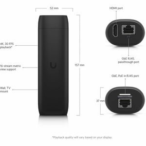 Ubiquiti UniFi Protect HDMI Live View Appliance - Functions: Video Decoding - 2160p - 3840 x 2160 - 30 fps - 4K - Network 