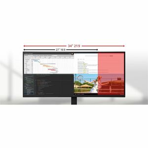 LG Ultrawide 34U650A-B 34" Class UW-QHD Curved Screen LCD Monitor - 21:9 - Black - 86.4 cm (34") Viewable - In-plane Switc