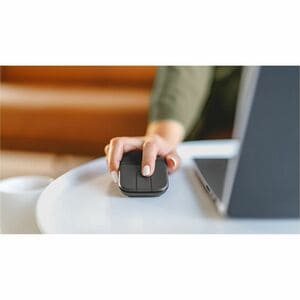 Logitech Mobi Fold for Business Travel Mouse - Bluetooth/Radio Frequency - USB Type C - PixArt PAW3222 - 4 Button(s) - 2 P