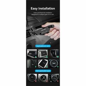 Vention KCEH0 Smartphone, Car, iPhone SmartPhone Holder - 30 mm x 106 mm x 91.8 mm x - ABS, Thermoplastic Polyurethane (TP