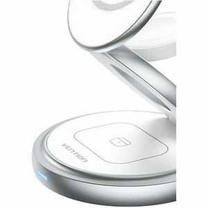 Vention FGE Induction Charger - Silver - For iPhone, Mobile Device - 9 V, 12 V Input - Input connectors: USB - Foldable