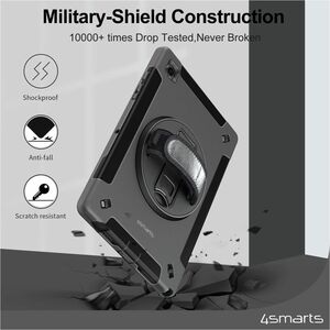 4smarts Robust Tasche Samsung Galaxy Tab A9 Tablet - Schwarz - Polycarbonat, Thermoplastisches Polyurethan (TPU), Gummi Kö