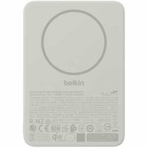 Belkin UltraCharge Pro Power Bank - Sand - For iPhone - 5000 mAh - 22.50 W - USB Type-C Connector - 1 x USB - Slim, Magnet