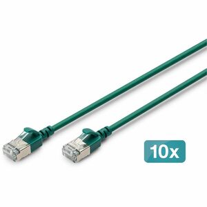 Digitus 5 m Kategorie 6a Netzwerkkabel - 10 Stück - Cable for Netzwerkgerät - 10 Gbit/s - Patchkabel - Abschirmung - Shiel