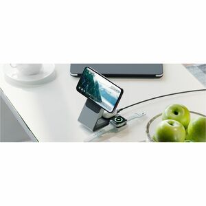 Alogic Matrix+ Power Bank - White - For USB Type C Device, iPhone, Qi-enabled Device - 5000 mAh - 12 V Input - White