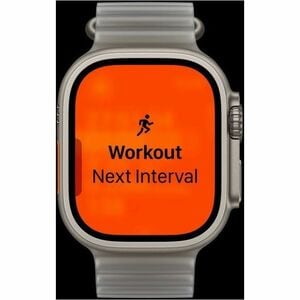 Apple Watch Ultra 4 Smartwatch - 49 mm Case Height - 44 mm Case Width - Natürlich Tasche, Farbe - Transparentes Grau Band 