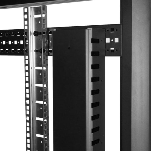 StarTech.com Vertikaler Kabelordner mit Finger Duct - 0U - 91cm - Rack Kabelmanager - Durchführungspaneel - 20U Rack-Höhe 