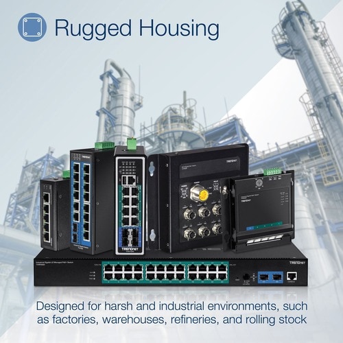 6-PORT HARDENED INDUSTRIAL GIGABIT ULTRA POE+ SWITCH